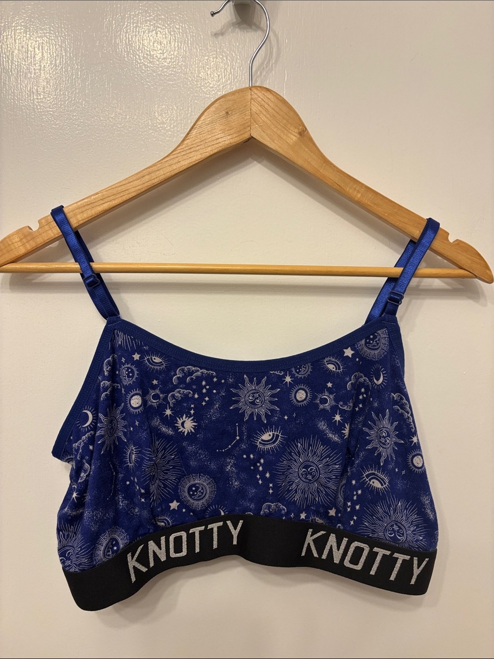 Navy Celestial Bralette with Adjustable Straps